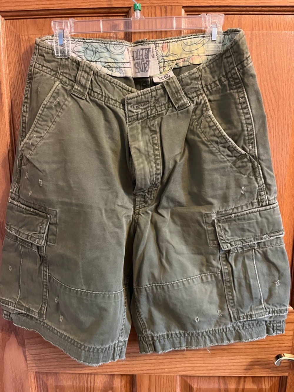 Hollister dark Olive Green Cargo Shorts - 32 Waist